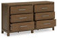 Cabalynn California King Panel Bed with Dresser, Chest and Nightstand