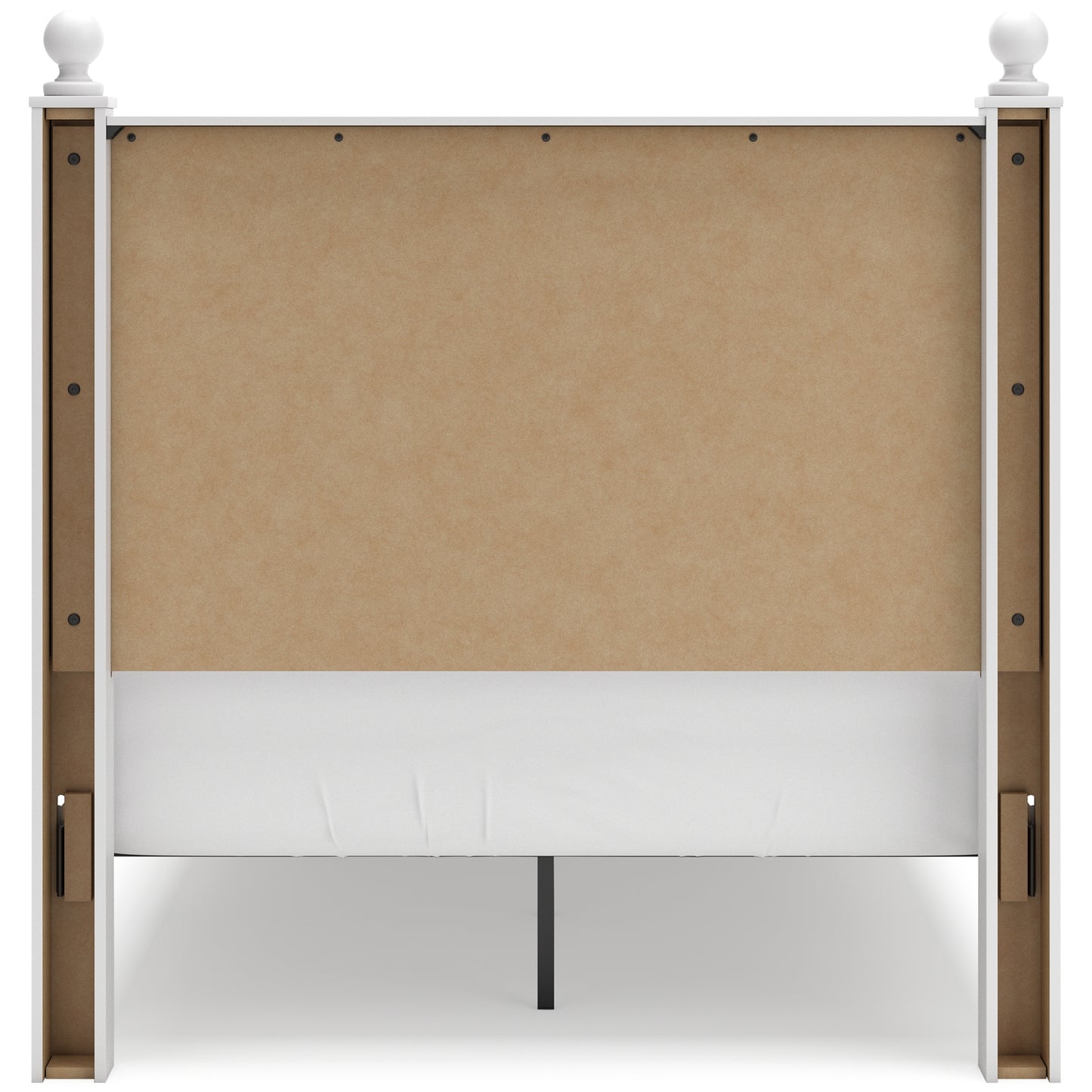 Mollviney Full Panel Headboard with Mirrored Dresser and Chest