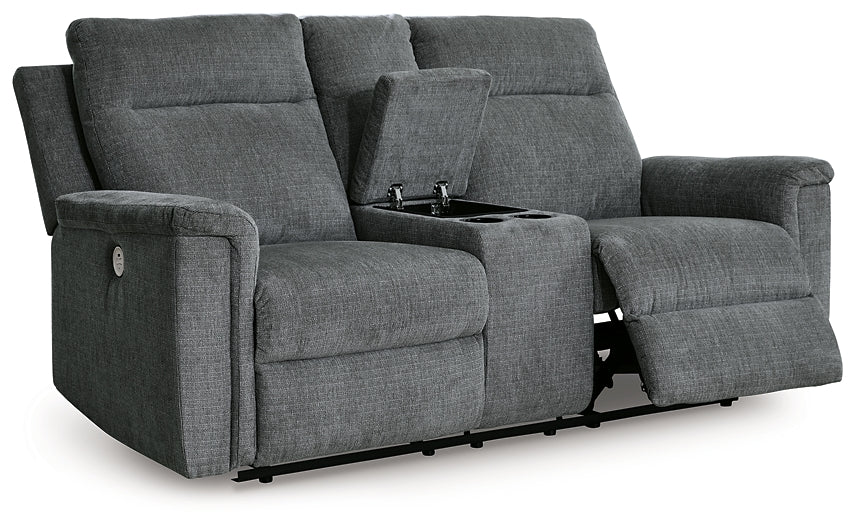 Barnsana DBL REC PWR Loveseat w/Console